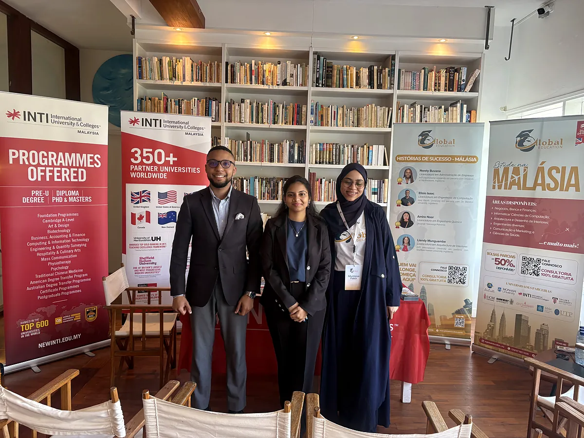Team and visitors at the Malaysian universities open day