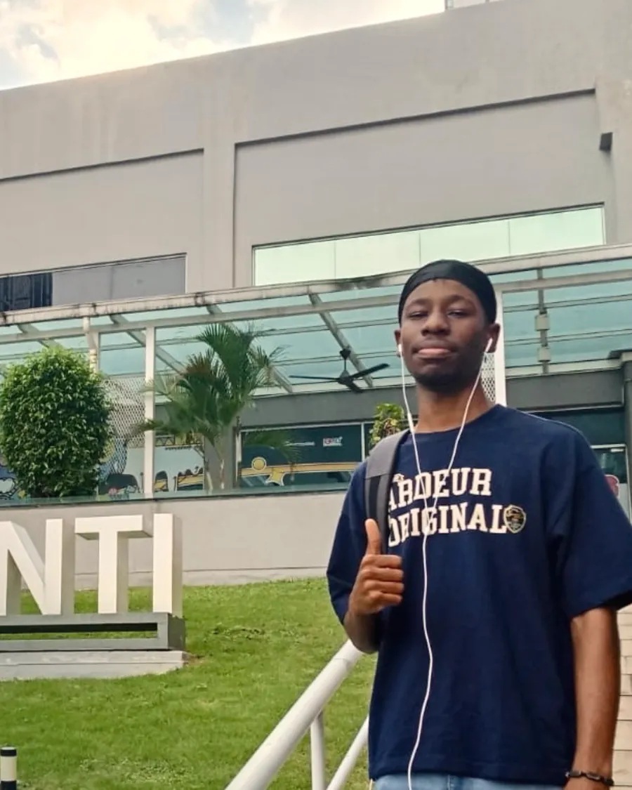 Nicols Chichava, a Global Education student, on his university campus in Malaysia